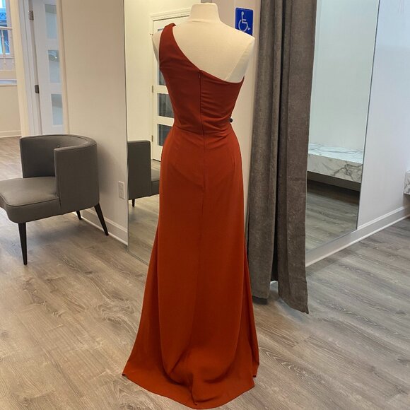 NEW - HAYLEY PAIGE - 52153 ONE SHOULDER DRESS - SIENNA - SIZE 10 - Picture 2 of 5